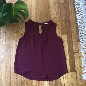 Burgundy Chiffon Blouse